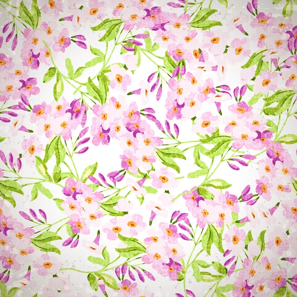 Blumenmuster mit rosa Blüten — Stockvektor