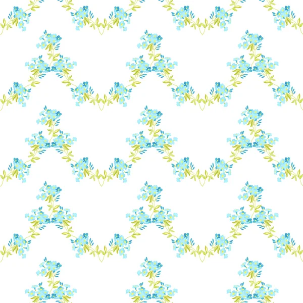 Motif floral avec des fleurs Forget-Me-not — Image vectorielle