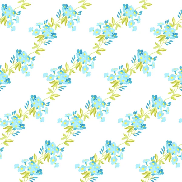 Floral pattern with Forget-Me-not  flowers — Stock Vector