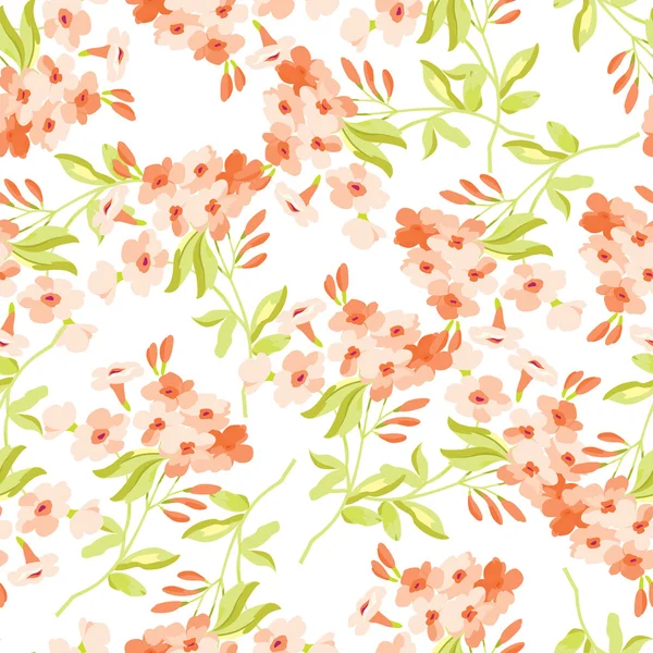 Patrón floral con flores — Vector de stock