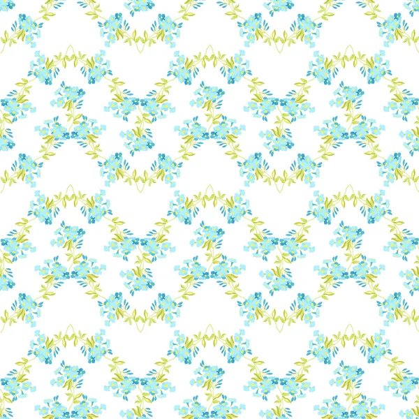 Motif floral avec des fleurs Forget-Me-not — Image vectorielle