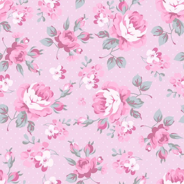 Motif floral sans couture avec des roses — Image vectorielle