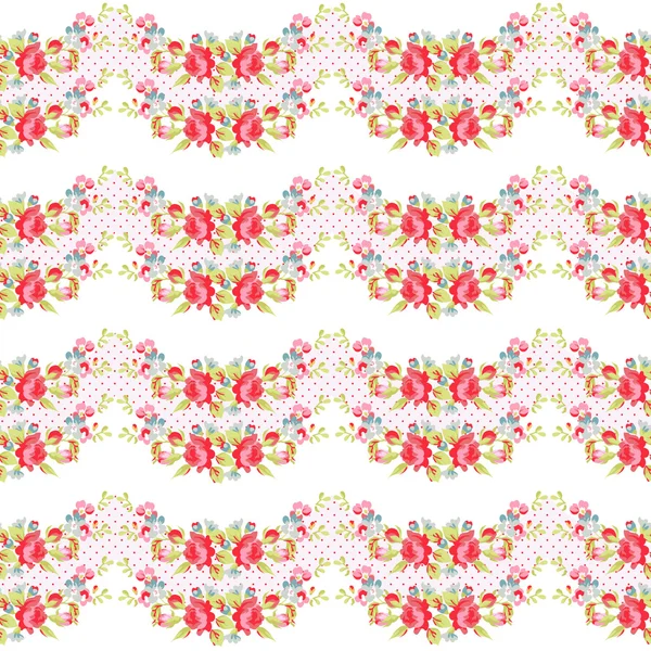 Motif floral avec roses roses de jardin — Image vectorielle