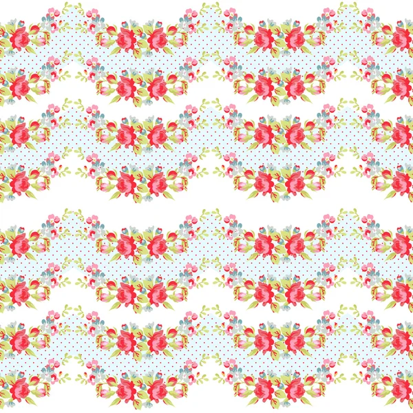 정원 핑크 장미 꽃 패턴 — 스톡 벡터