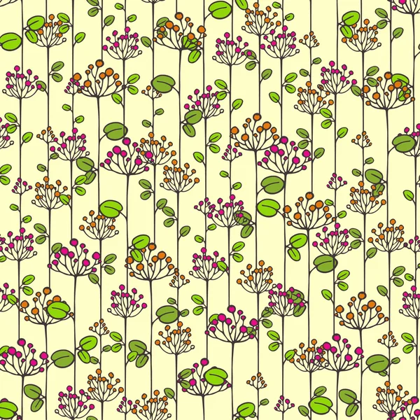 Textur med abstrakt blommiga grenar — Stock vektor