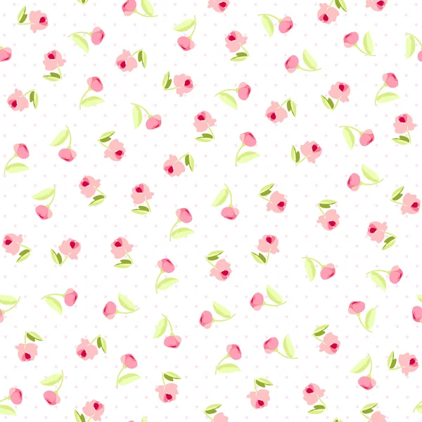 Seamless floral pattern with little flowers — Stock Vector
