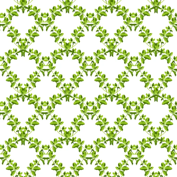 Sömlös blommönster gröna blad — Stock vektor