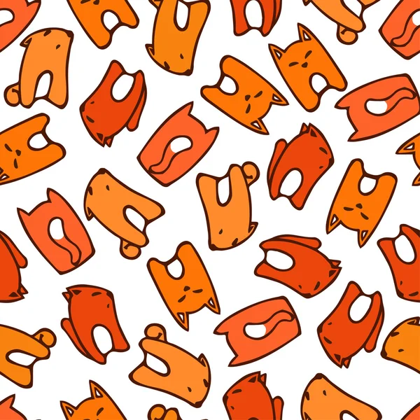 Μοτίβο με αλεπούδες κινουμένων σχεδίων — Διανυσματικό Αρχείο