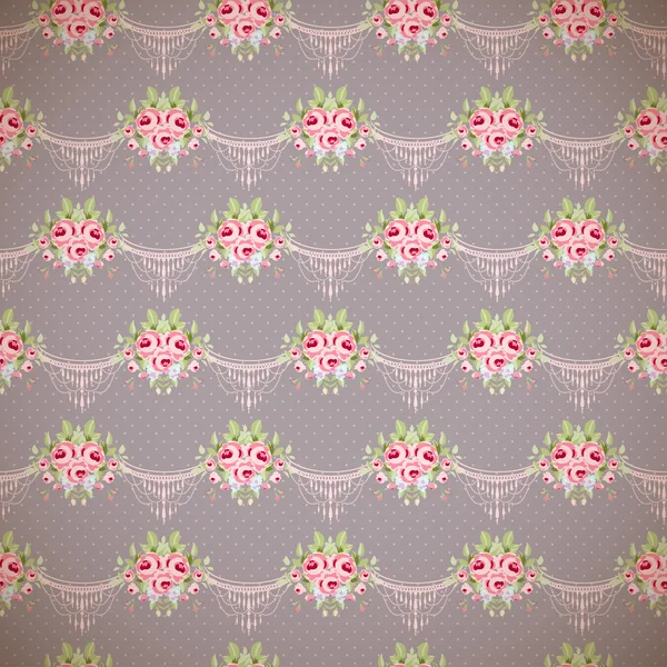 Pembe Gül ile Dikişsiz vintage desen