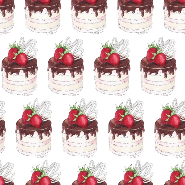 çilekli kek ile Seamless Modeli