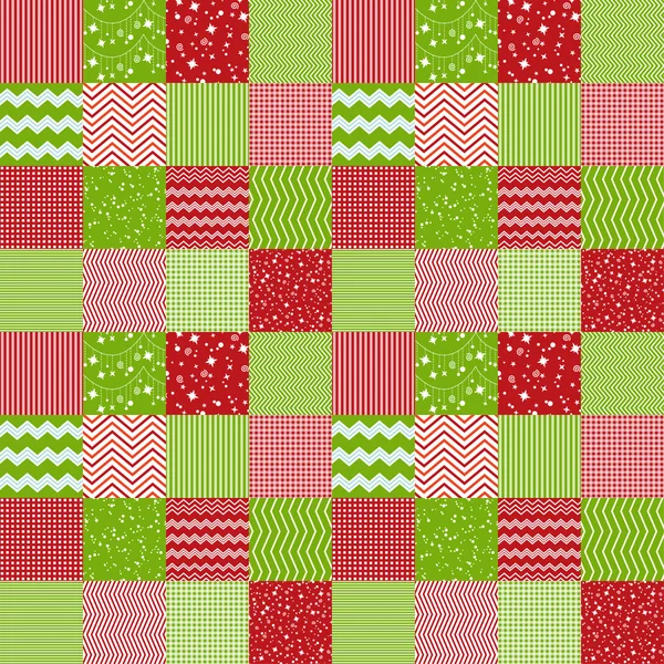 Patchwork style Buon Natale . — Vettoriale Stock