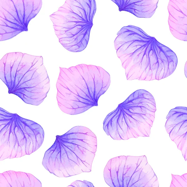 Pattern with Purple flower petals. — Stock Vector