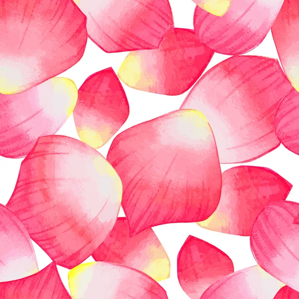 Motif de coutures avec pétales de rose rouge . — Image vectorielle