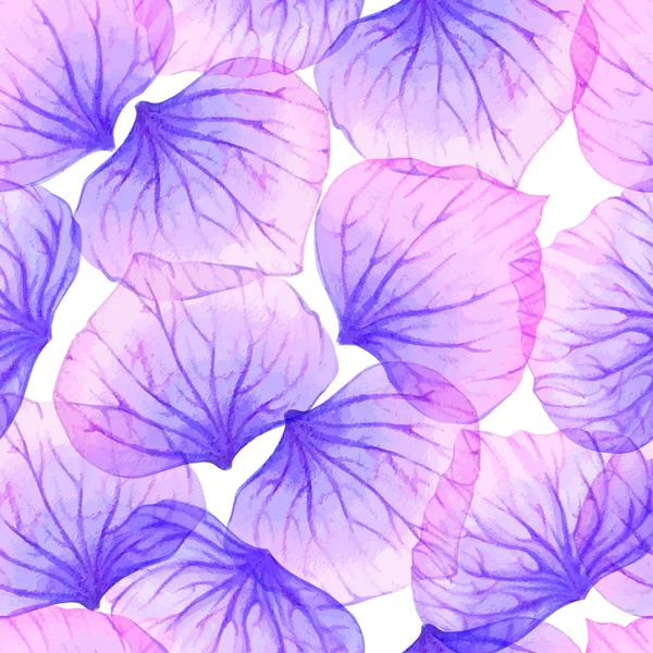 Pattern with Purple flower petals. — Stock Vector