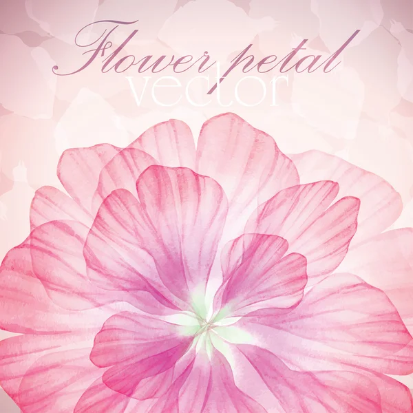 ピンクの花の花びらを持つシームレス パターン — ストックベクタ