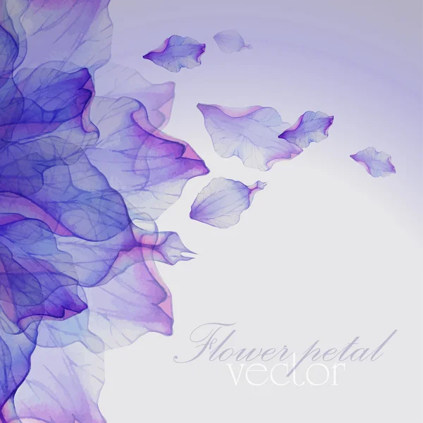 Szirmok lila virág mintával — Stock Vector