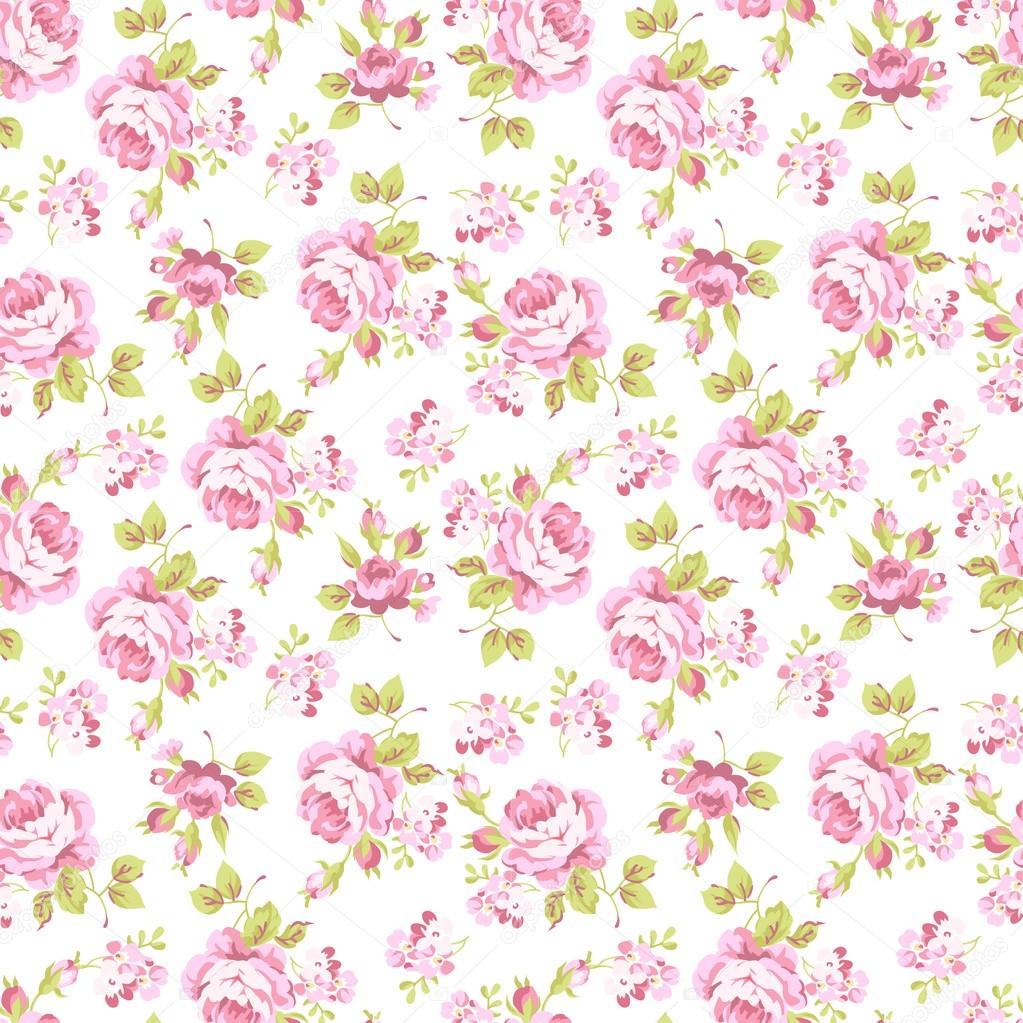 pattern with yellow and pink roses