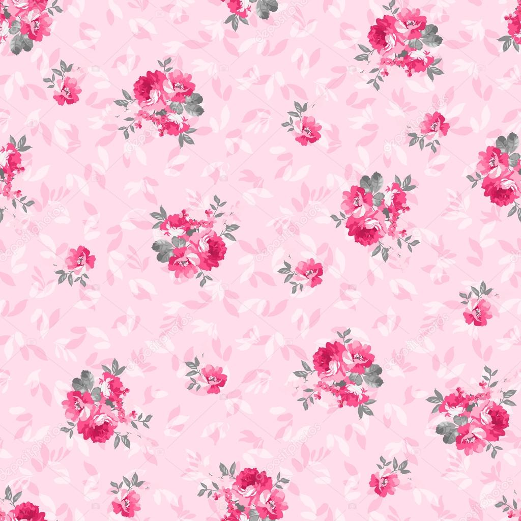 pattern with yellow and pink roses
