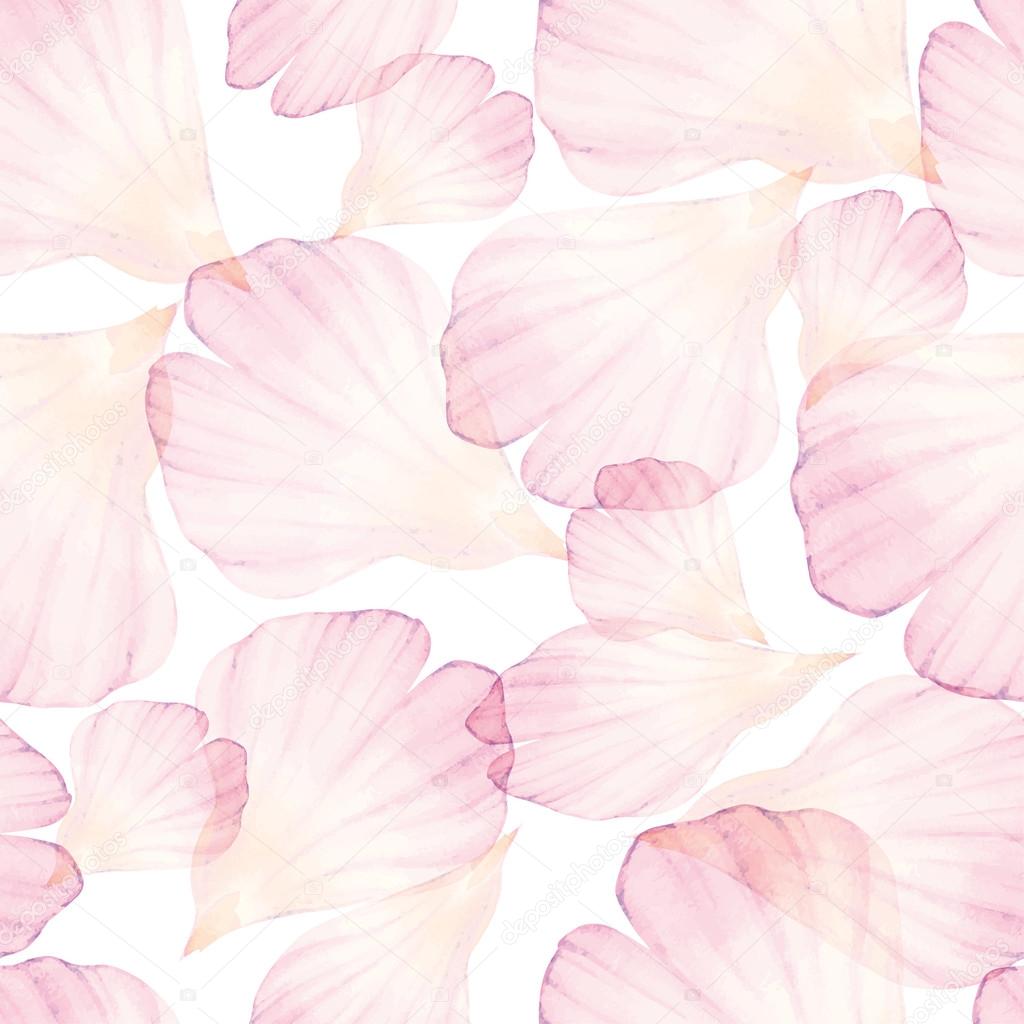 Download Watercolor Seamless pattern with flower petals — Stock ...