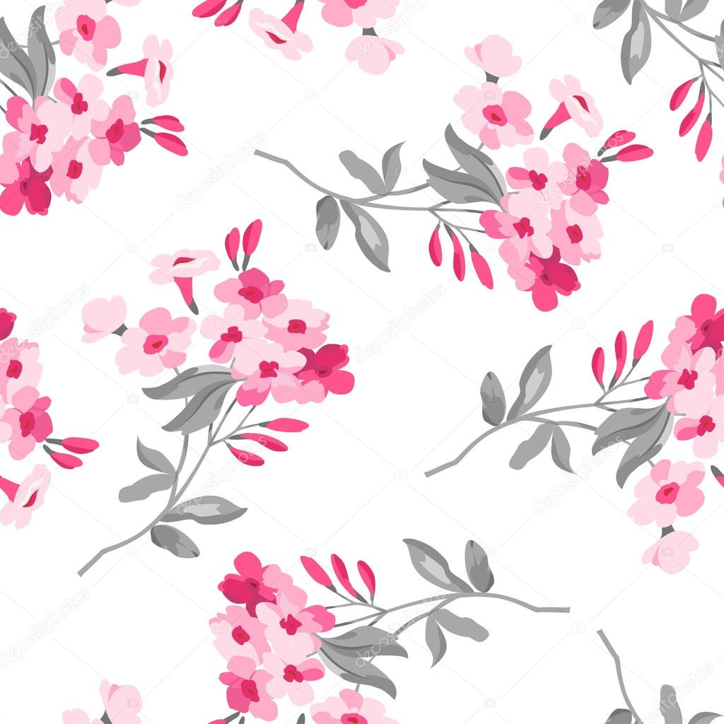 floral pattern with pink flowers