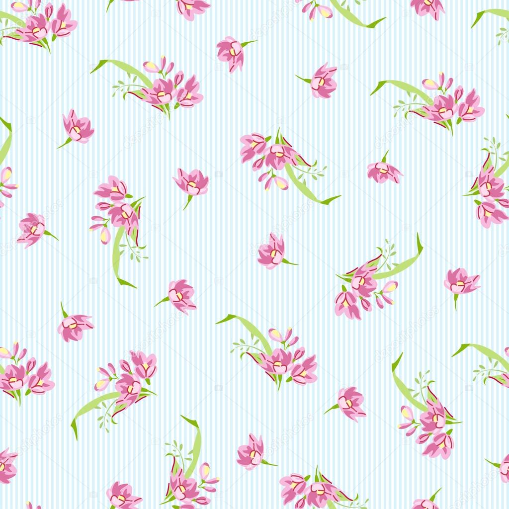pattern with pink little flowers