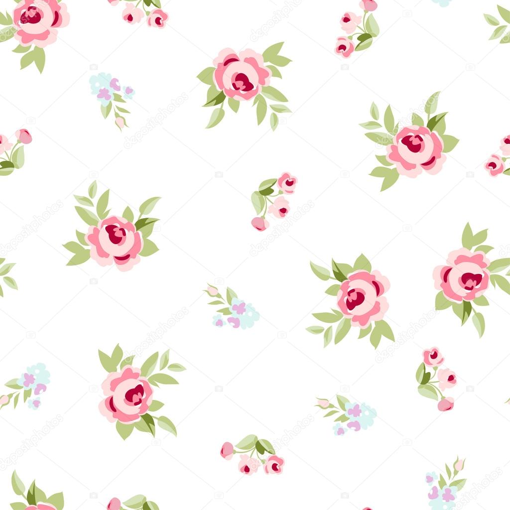 Seamless floral pattern with little flowers