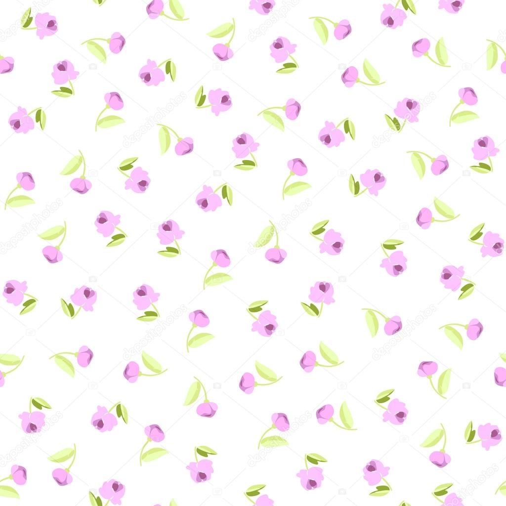Seamless floral pattern with little flowers