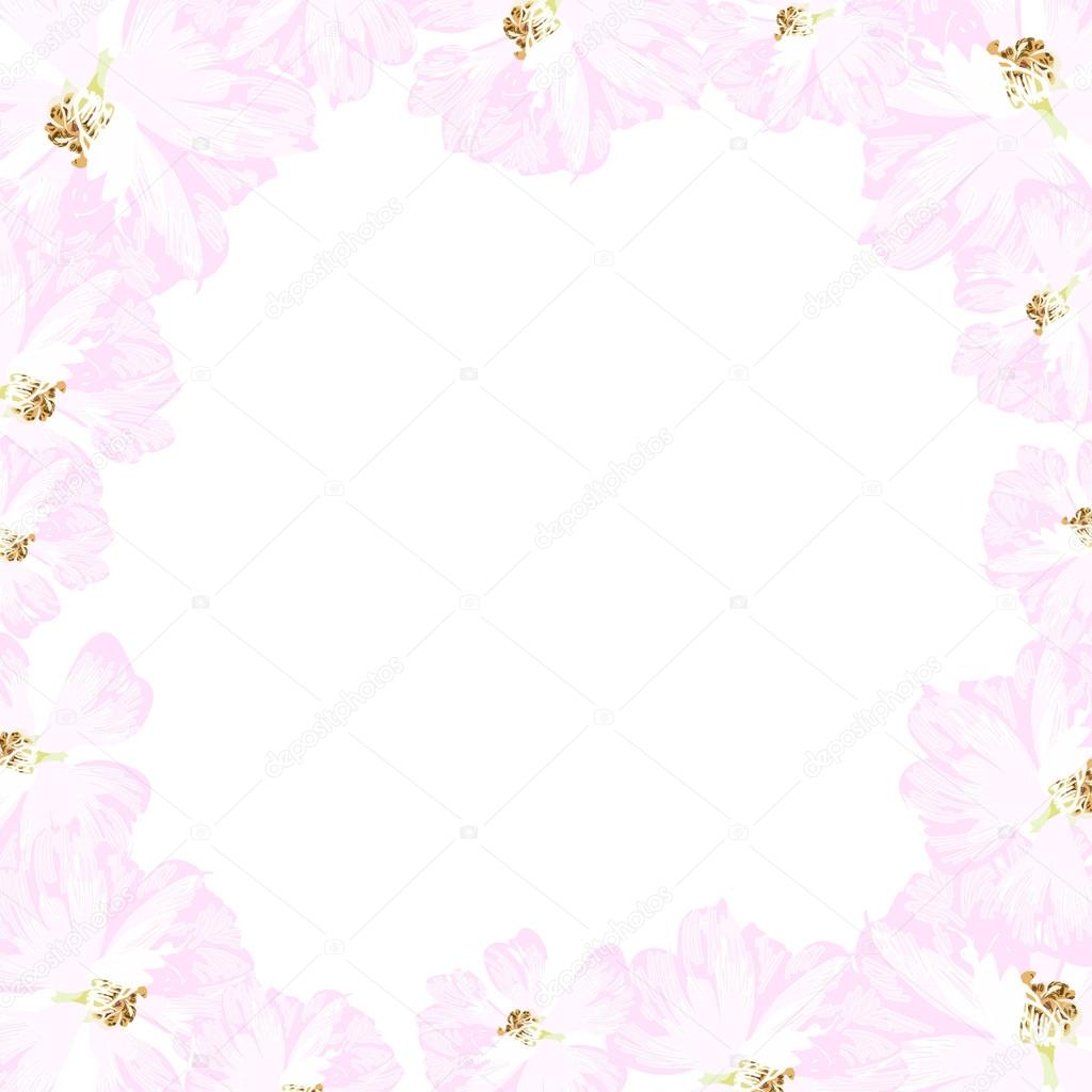Pattern with pastel pink roses