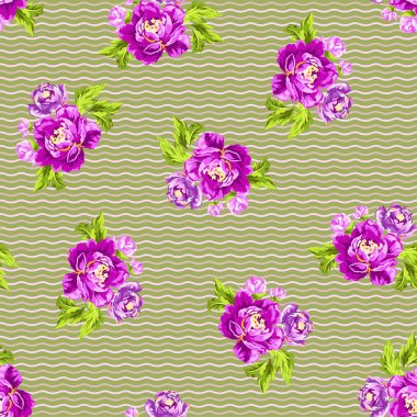 çiçek desenli peonies ile