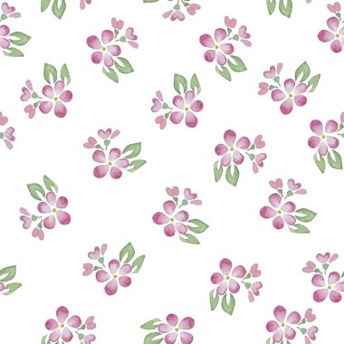 Suluboya çiçekli desen