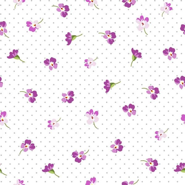 Motif floral sans couture avec des fleurs — Image vectorielle