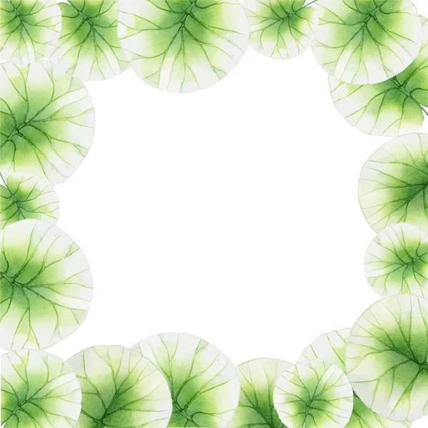 Patrón floral con hojas de loto — Vector de stock