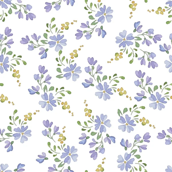 Patroon met aquarel bloemen — Stockvector