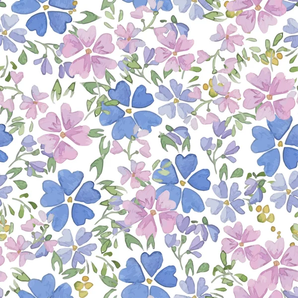 水彩花のパターン — ストックベクタ