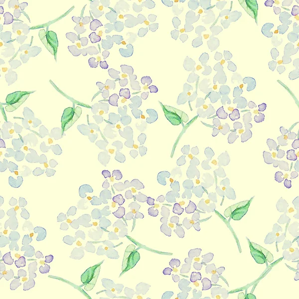 Vzorek s květy, akvarel — Stockový vektor