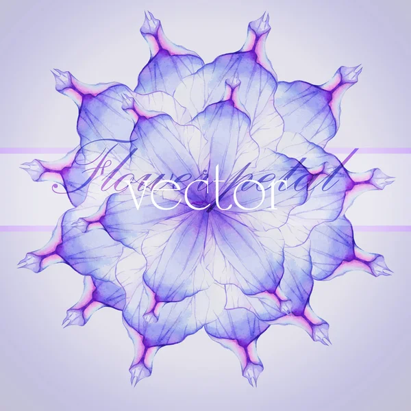 Pola dengan kelopak bunga ungu - Stok Vektor