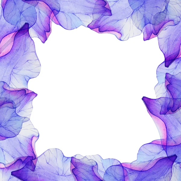 Frame with Purple flower petals — Stock Vector