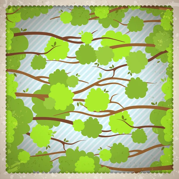 Fondo con ramas de árbol — Vector de stock