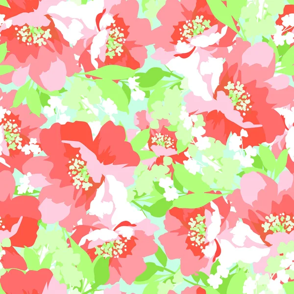 Patroon met mooie bloemen wilde rozen — Stockvector