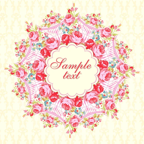 Cartão com padrão floral —  Vetores de Stock