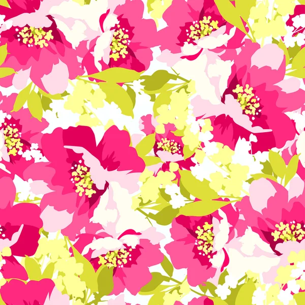 Beau motif floral sans couture — Image vectorielle