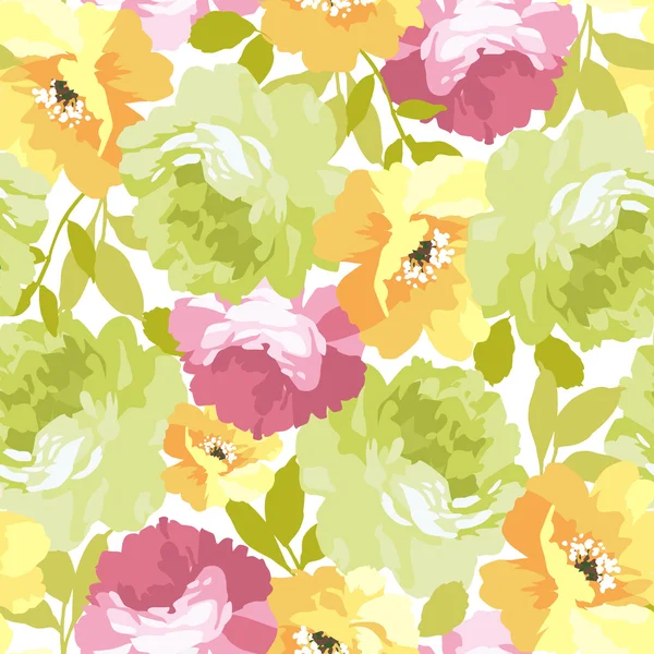 Hermoso patrón floral sin costura. — Vector de stock