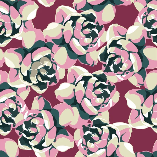 美しい花のシームレスなパターン. — ストックベクタ