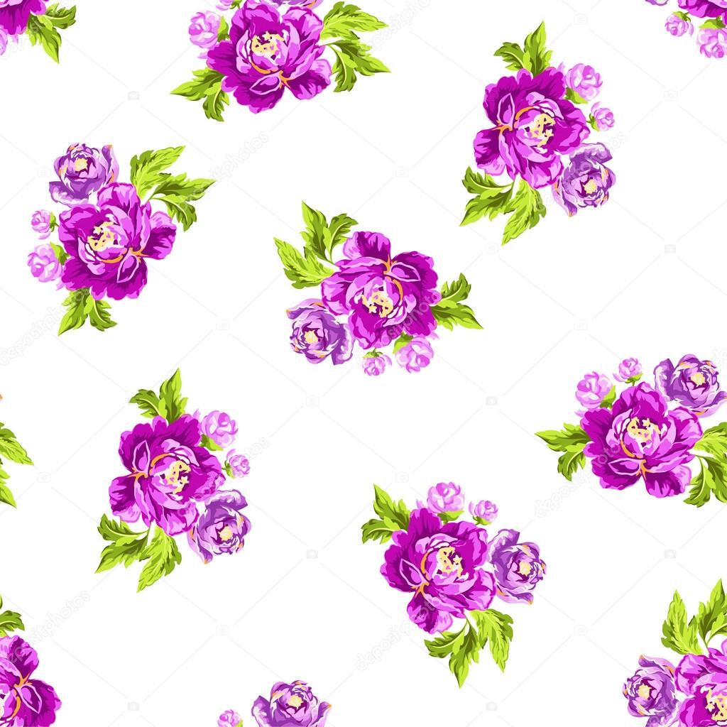 floral pattern with peonies