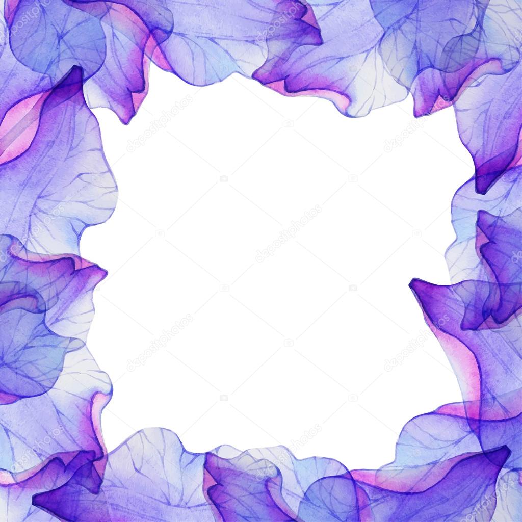 frame with Purple flower petals