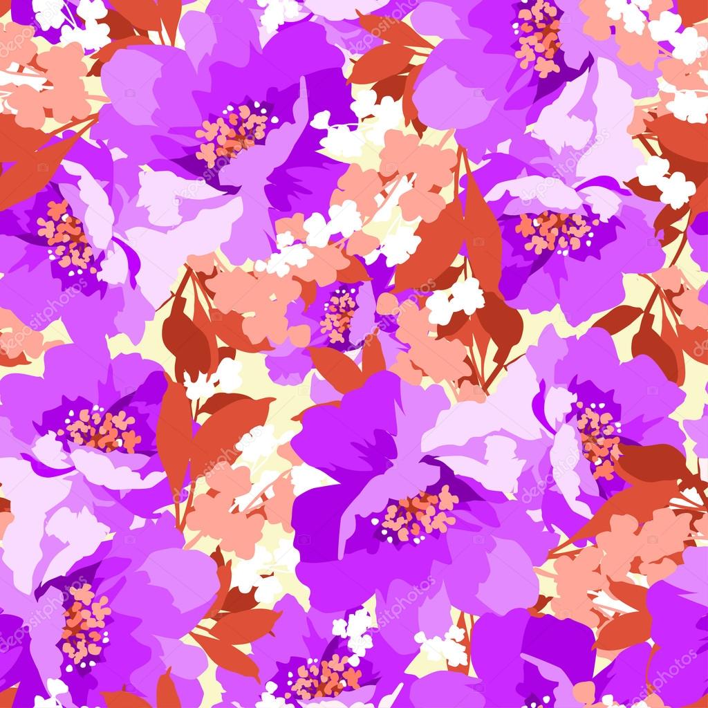 Pattern with Beautiful Flowers wild roses — Stock Vector © LoveLava