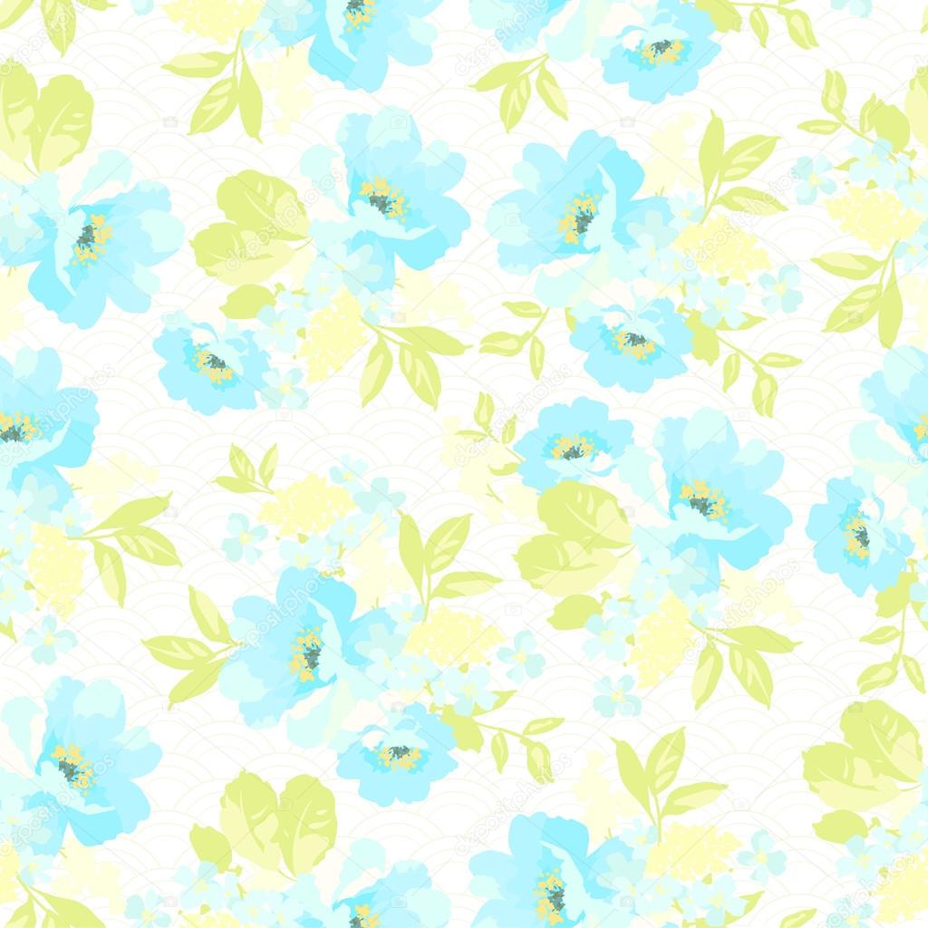 seamless pattern with pastel roses