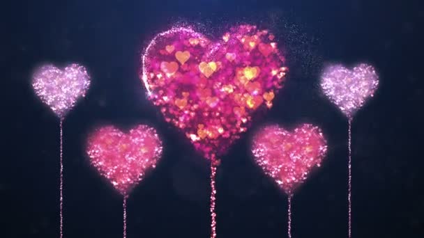 Valentine's day abstract background,loopable. — Stock Video