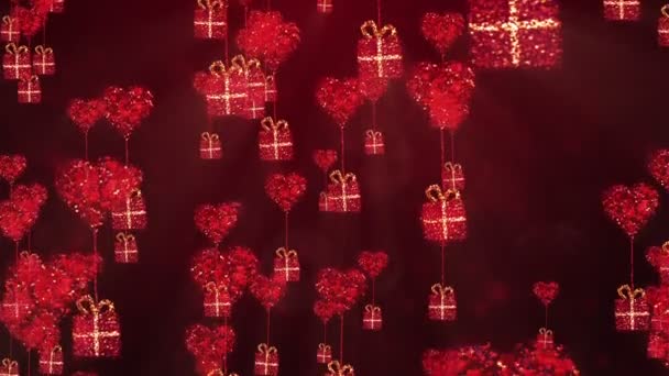 バレンタインデーの抽象的な背景、単発. — ストック動画