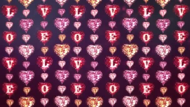 Valentine's day abstract background,loopable. — Stock Video